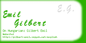 emil gilbert business card